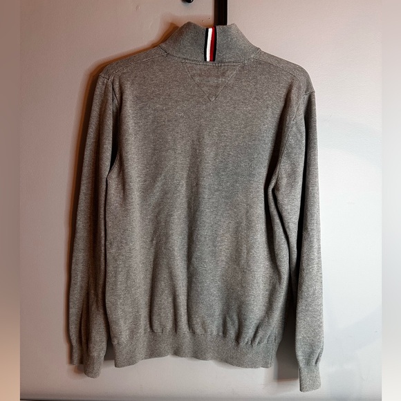 Tommy Hilfiger - Men’s Quarter Zip, Grey, 100% cotton, Size M - Picture 4 of 9
